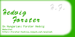 hedvig forster business card